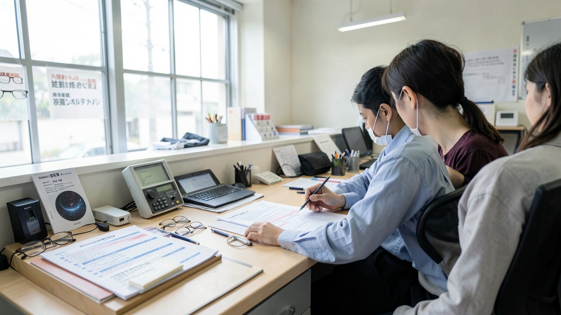 コンタクト販売業の許可と管理に関するAI生成イメージ写真